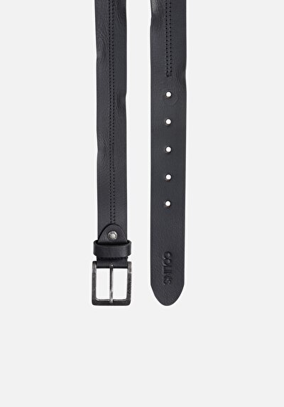 Image de Ceinture Noir Modern Fit Homme