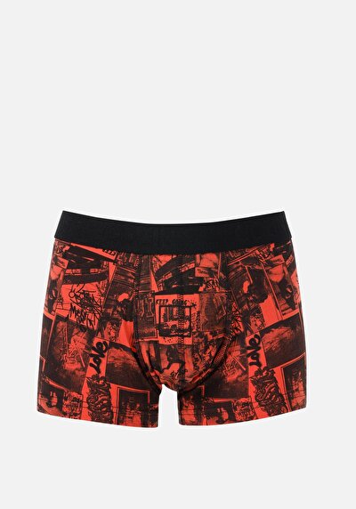 Image de Sous-vêtements Orange Modern Fit Imprimé Homme