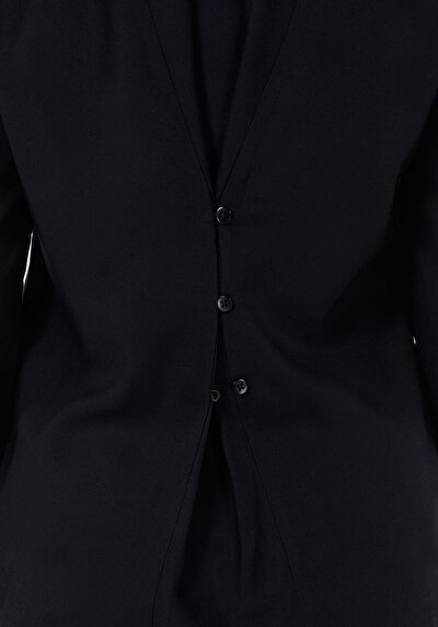 Image de Chemise À Manches Longues Noir Regular Fit Droit Uni Femme