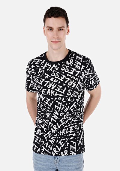 Image de T-shirt À Manches Courtes Noir Regular Fit Homme