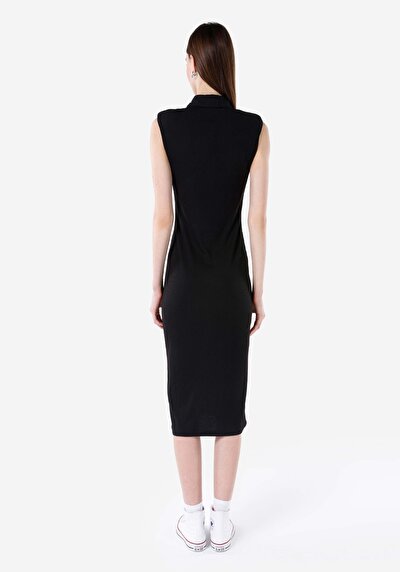 Image de Robe Noir Slim Fit Sans Manches Femme