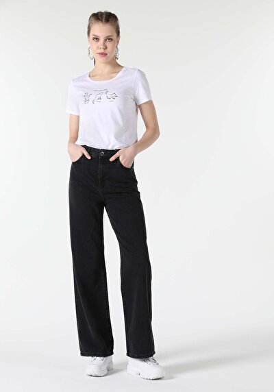 Image de T-shirt À Manches Courtes Blanc Regular Fit  Femme