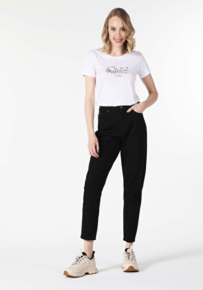 Image de T-shirt À Manches Courtes Blanc Regular Fit Femme