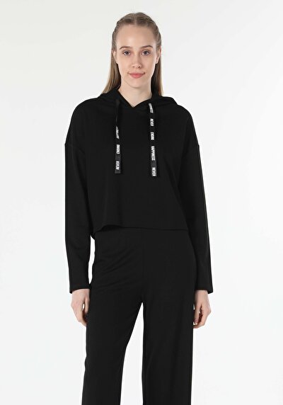 Image de T-shirt À Manches Longues Noir Regular Fit  Femme