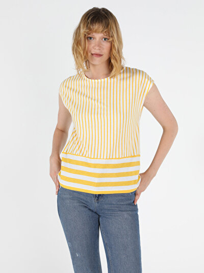 Image de T-shirt À Manches Courtes Jaune Regular Fit  Femme