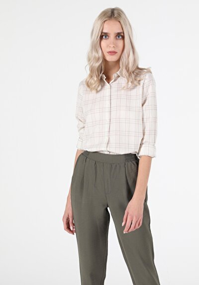 Image de Chemise À Manches Longues Beige Regular Fit Femme