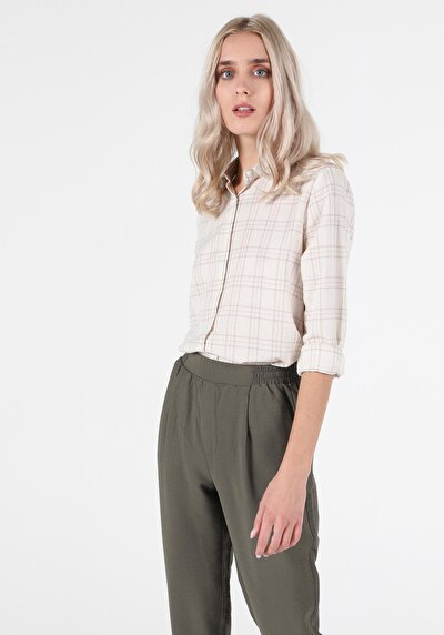 Image de Chemise À Manches Longues Beige Regular Fit Femme
