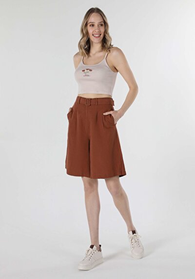 Image de Short Marron Regular Fit Femme