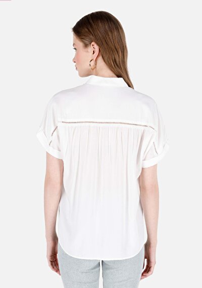 Image de Chemise À Manches Courtes Blanc  Regular Fit Femme