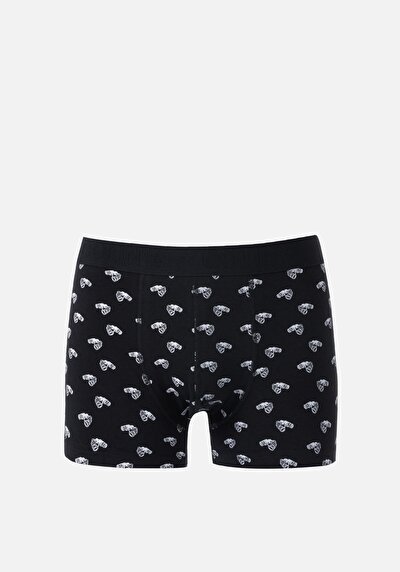 Image de Sous-vêtements Noir Modern Fit Imprimé Homme