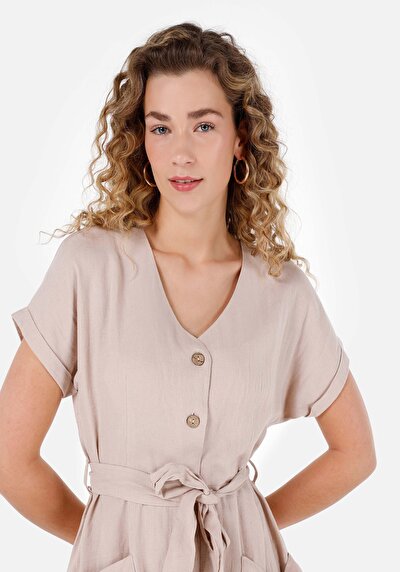 Image de Robe Beige Regular Fit Femme