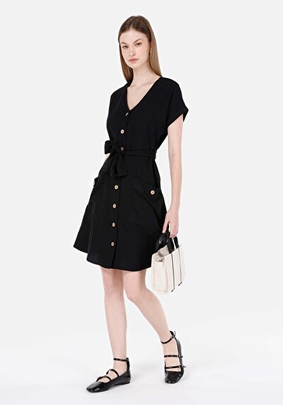 Image de Robe Noir Regular Fit Femme