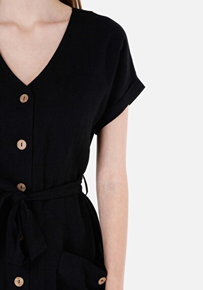 Image de Robe Noir Regular Fit    Femme