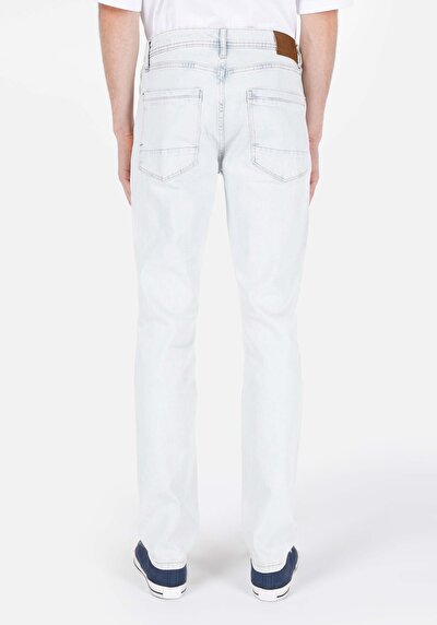 Image de 044 Karl Pantalon Bleu Clair Straight Leg Low Rise En Jean Straight Fit Homme