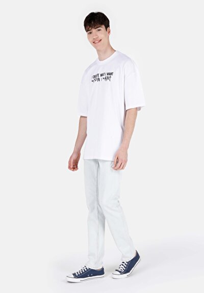 Image de 044 Karl Pantalon Bleu Clair Straight Leg Low Rise En Jean Straight Fit Homme
