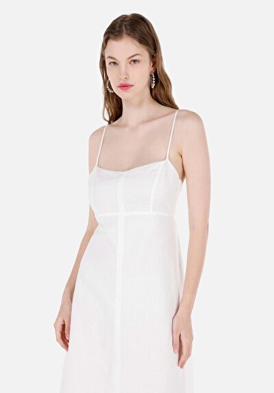 Afficher les détails de Robe Blanc Regular Fit    Femme