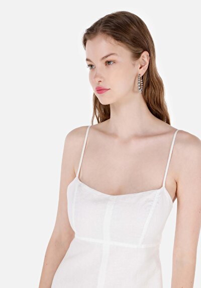 Afficher les détails de Robe Blanc Regular Fit    Femme