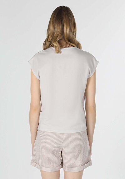 Image de T-shirt À Manches Courtes Blanc Regular Fit  Femme