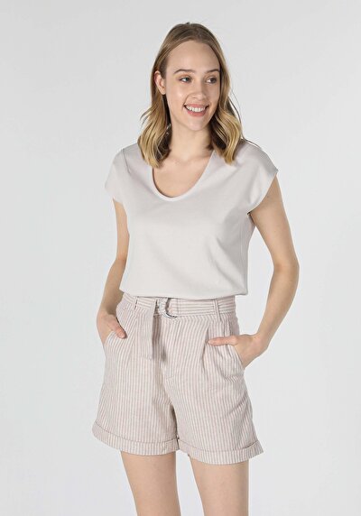 Image de T-shirt À Manches Courtes Blanc Regular Fit Femme