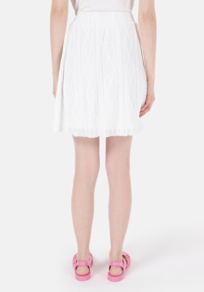 Image de Jupe Blanc Regular Fit Jakarli Verrouillage Mini Femme