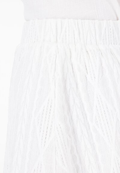 Afficher les détails de Jupe Blanc Regular Fit Jakarli Verrouillage Mini Femme