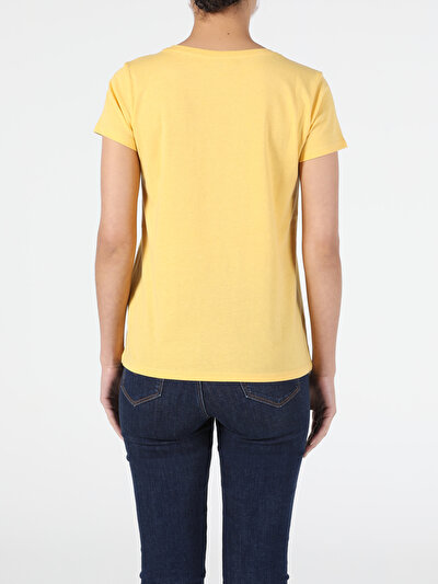 Image de T-shirt À Manches Courtes Jaune Regular Fit  Femme