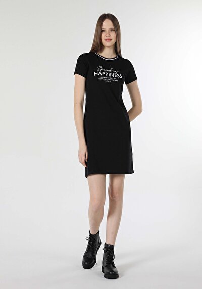 Image de Robe Noir Regular Fit    Femme