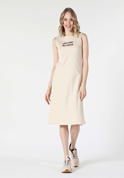 Image de Robe Beige Regular Fit Femme