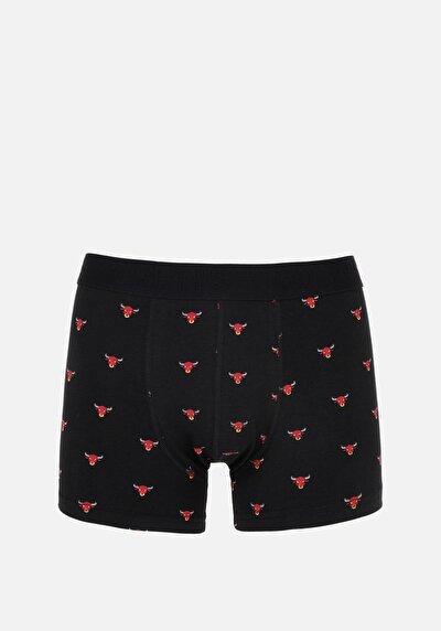 Image de Sous-vêtements Noir Modern Fit Imprimé Homme