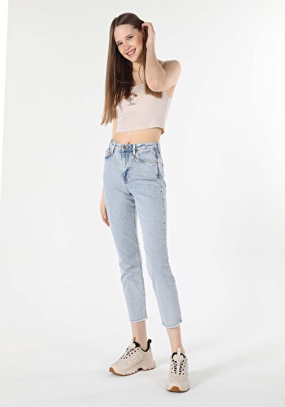 Image de 891 Maya Pantalon Denim   En  Slim Fit Femme