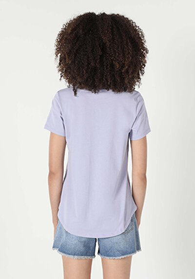 Image de T-shirt À Manches Courtes Violet Regular Fit  Femme