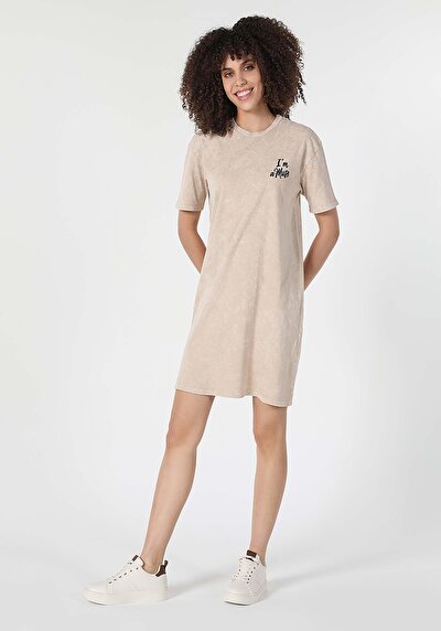 Image de Robe Beige Regular Fit Femme