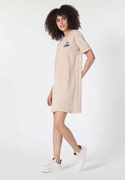 Image de Robe Beige Regular Fit Femme