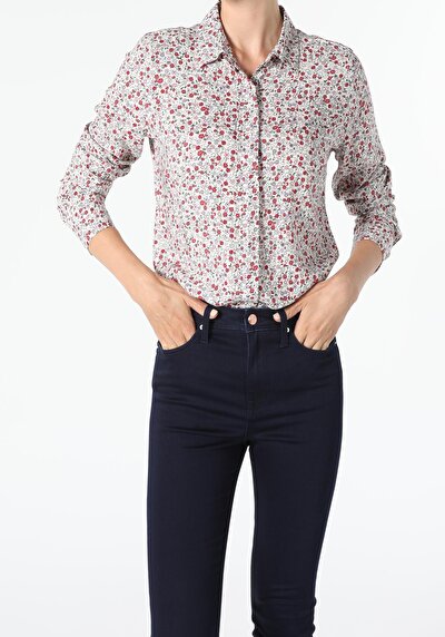 Image de Chemise À Manches Longues Multicolou Regular Fit   Femme