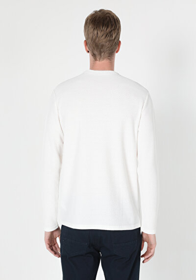 Image de T-shirt À Manches Longues Blanc Regular Fit  Homme