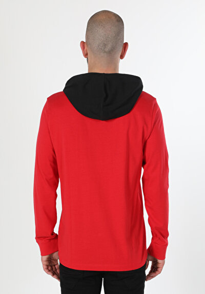 Image de T-shirt À Manches Longues Rouge Regular Fit  Homme