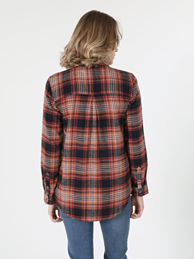 Image de Chemise À Manches Longues Marron Regular Fit Femme