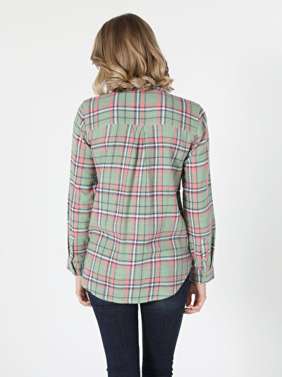Image de Chemise À Manches Longues Vert Regular Fit Femme