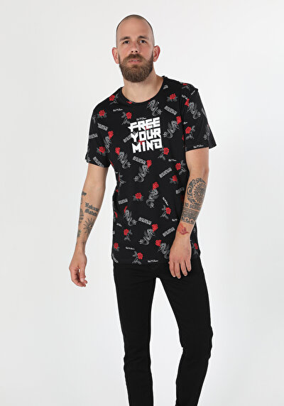 Image de T-shirt À Manches Courtes Noir Regular Fit  Homme
