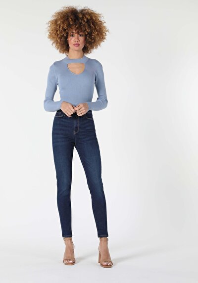 Image de Pull Bleu Slim Fit   Femme