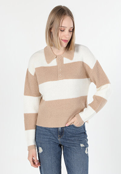 Image de Pull Ecru Regular Fit   Femme