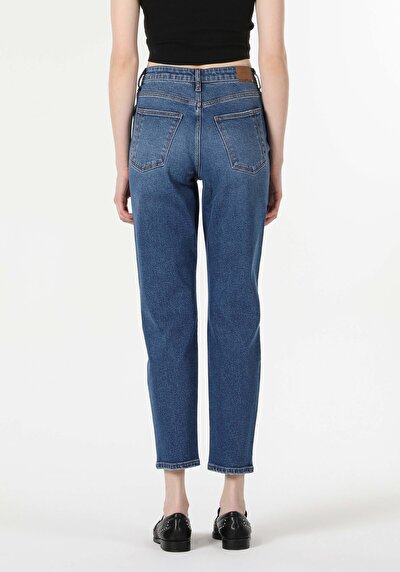 Image de 891 Maya Pantalon Bleu Tapered Leg  En  Slim Fit Femme