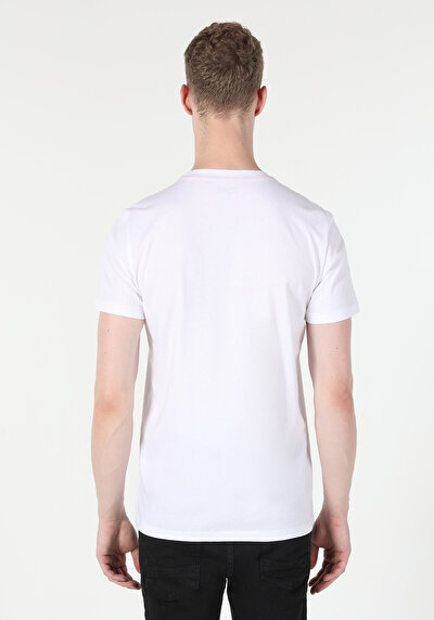 Image de T-shirt À Manches Courtes Blanc Regular Fit  Homme
