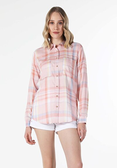 Image de Chemise À Manches Longues Rose Regular Fit   Femme