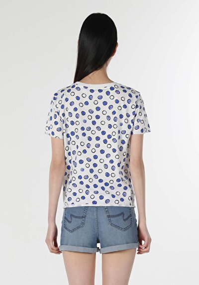 Image de T-shirt À Manches Courtes Blanc Regular Fit  Femme