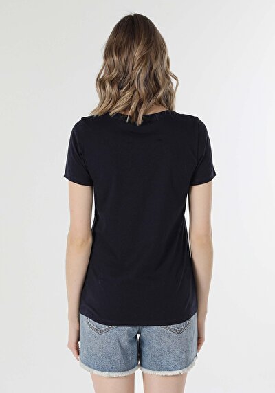 Image de T-shirt À Manches Courtes Marine Regular Fit Femme
