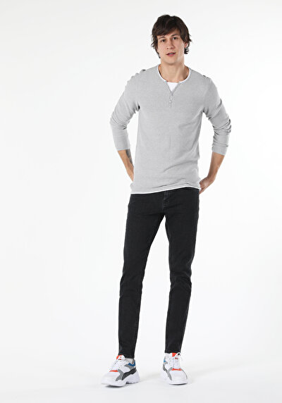 Image de Pull Gris Slim Fit   Homme