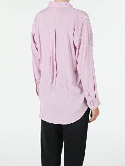Image de Chemise À Manches Longues Violet Relaxed Fit   Femme