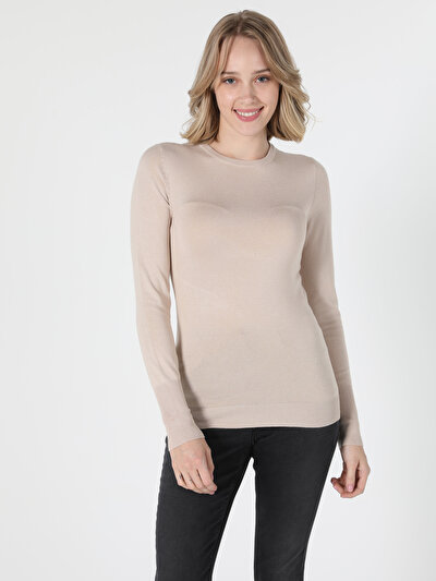 Afficher les détails de Pull Beige Slim Fit   Femme