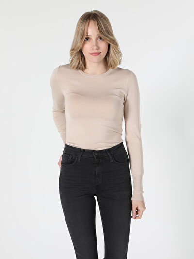 Afficher les détails de Pull Beige Slim Fit   Femme
